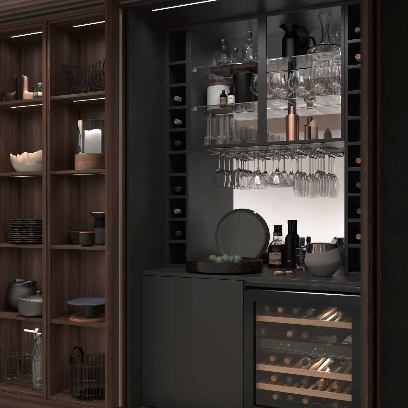 Mereway, Cucina Colore Collection Built-In Drinks Station