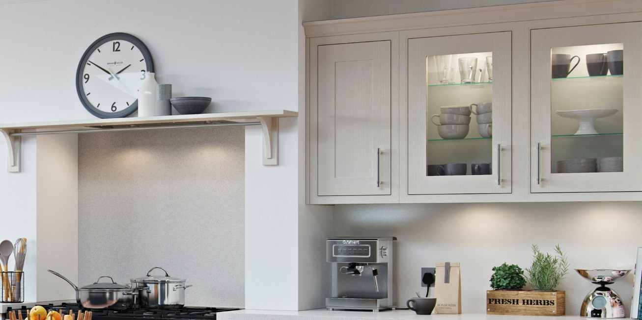 Mereway, English Revival, Shaker Collection Over Stove Mantle Shelf