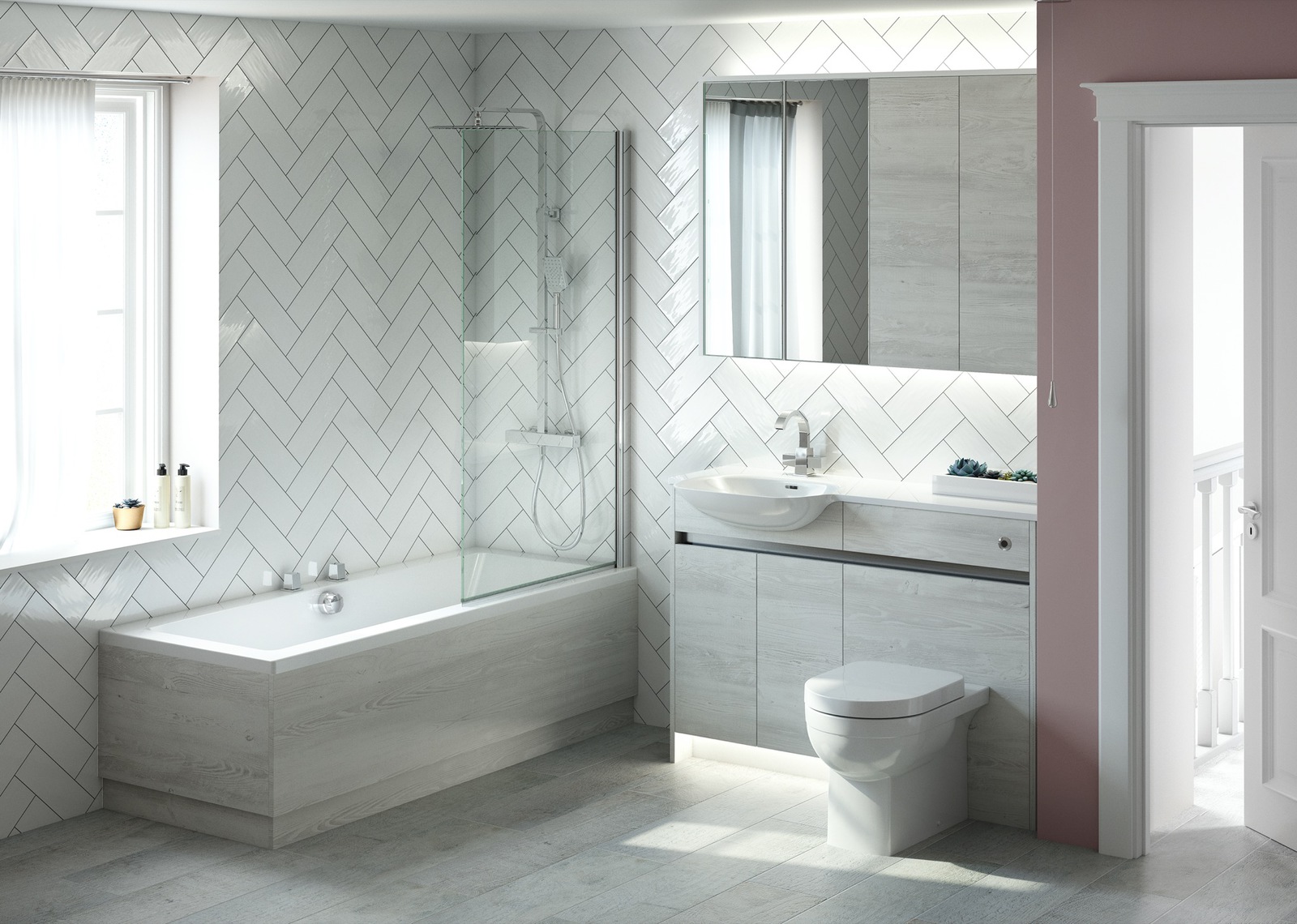 Contemporary Fitted Sandwashed White