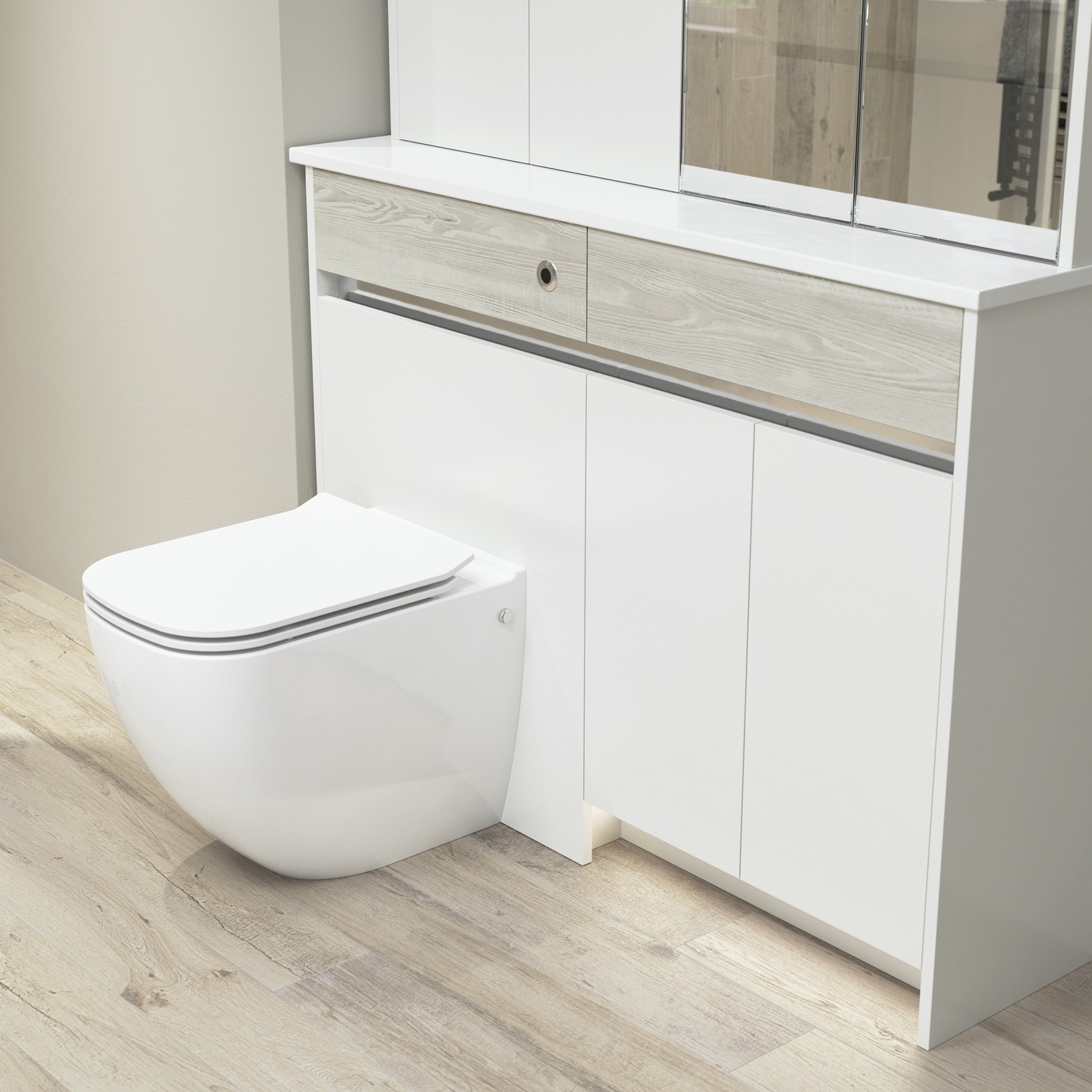 Contemporary Fitted Sandwashed and Flat White Cameo