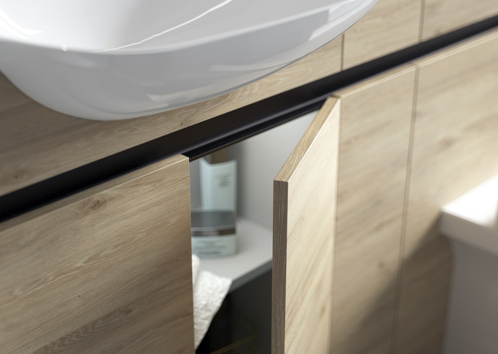 Contemporary Fitted Washed Oak Cameo (1)