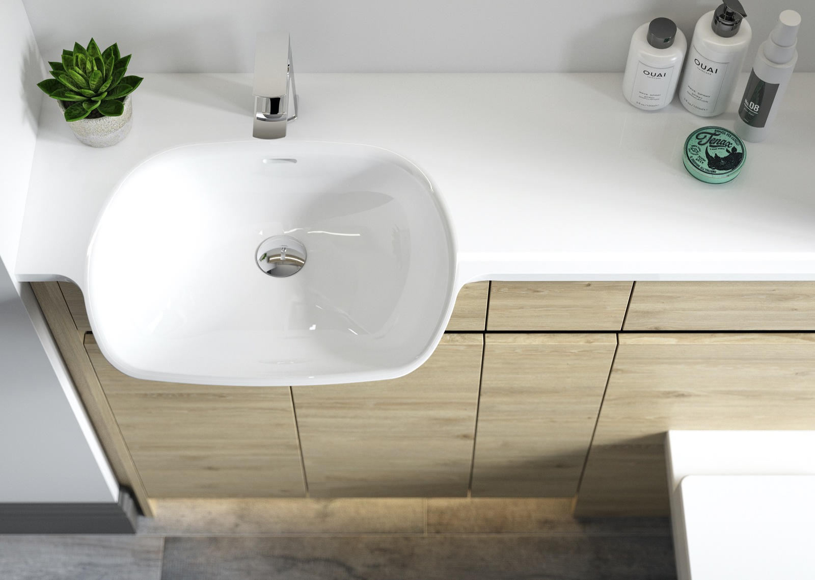 Contemporary Fitted Washed Oak Cameo