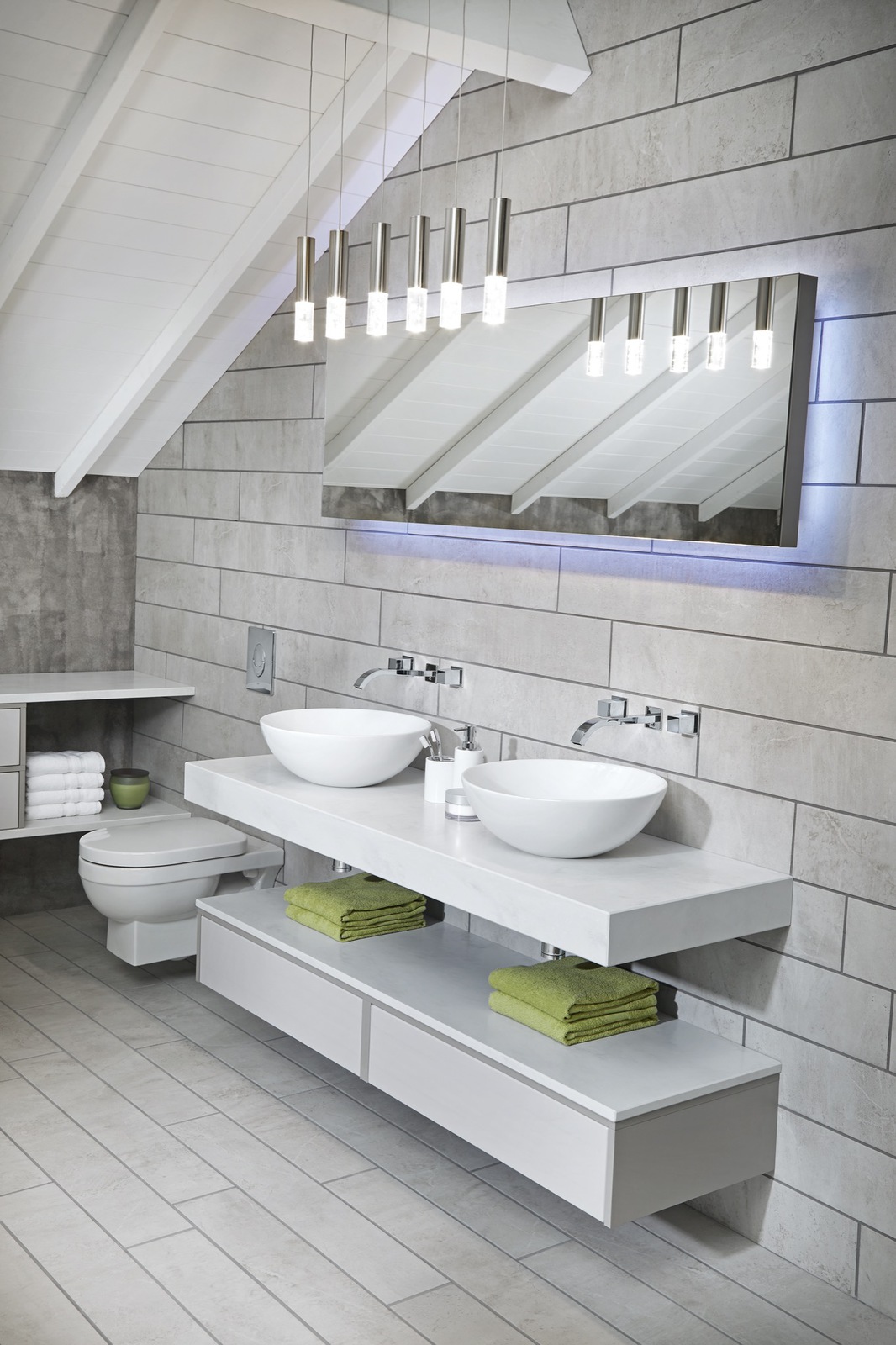 Geo Worktop with Parchment Gloss and Aragon Flint Cameo