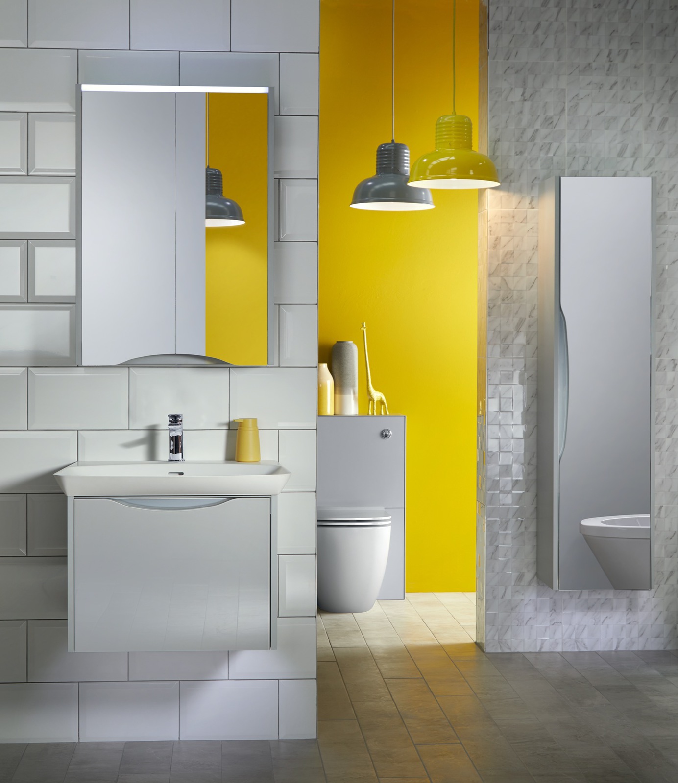 Lustre Powder Grey with Chrome