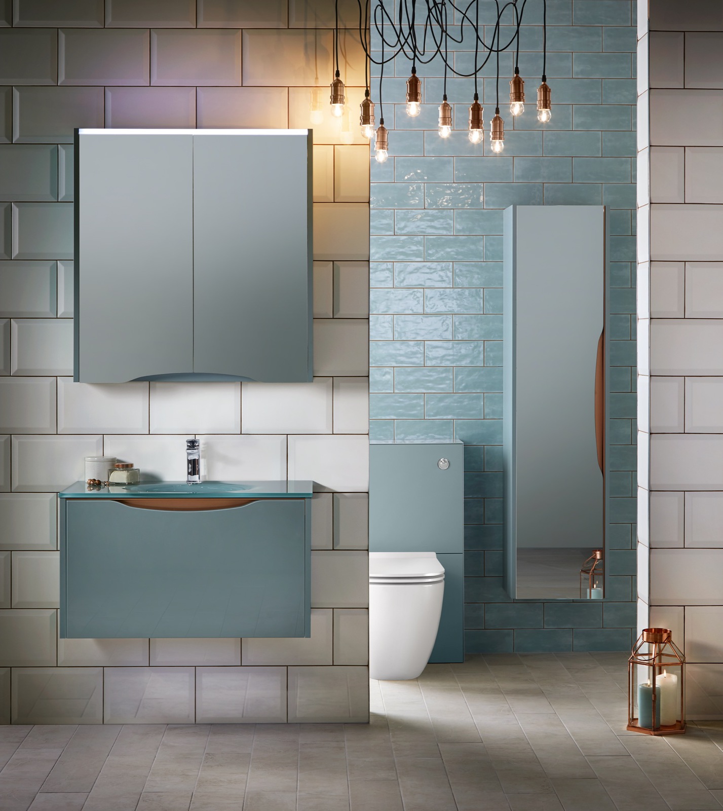 Lustre Sea Green with Copper