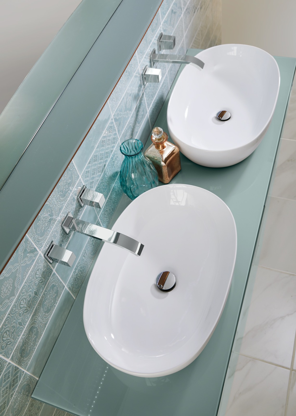 Opula Sea Green with Copper Cameo