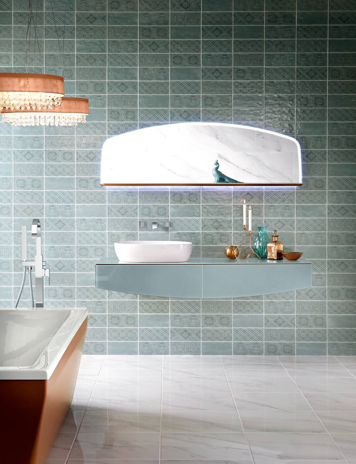 Opula Sea Green with Copper