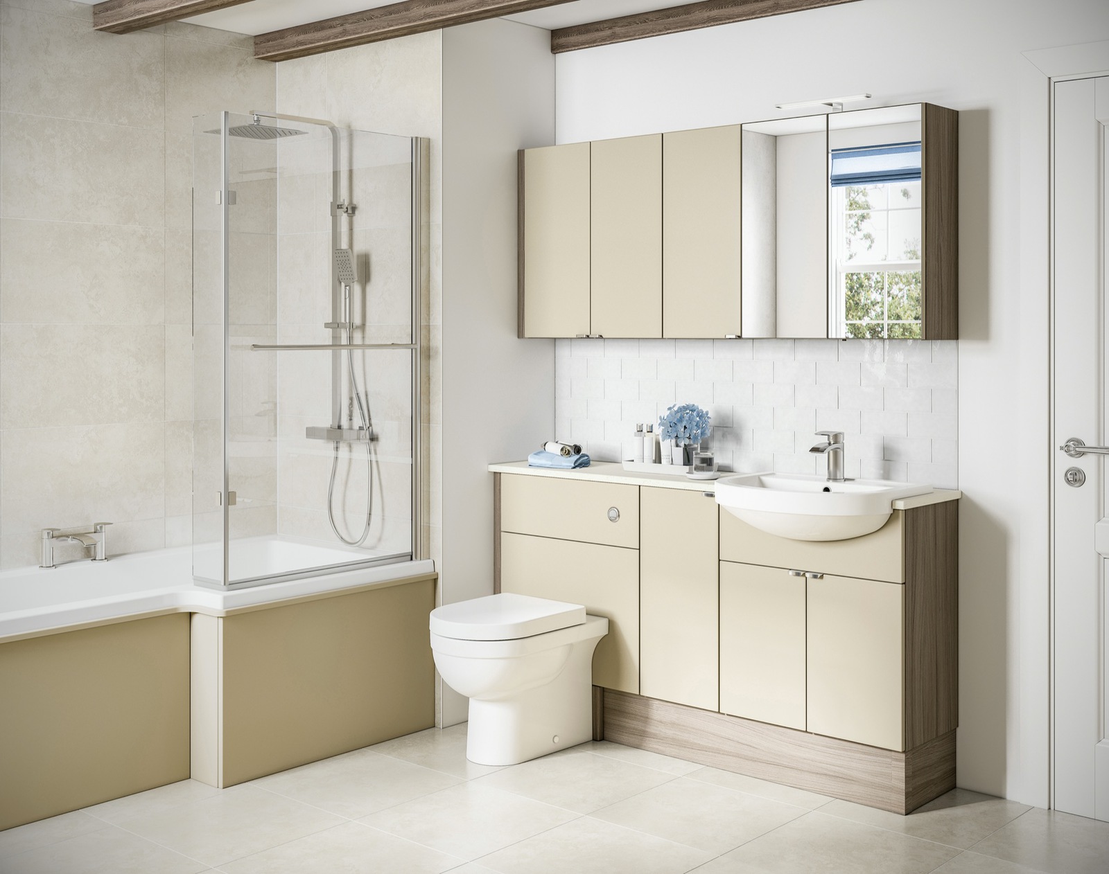 Original Fitted Nadia Latte and Durham Oak