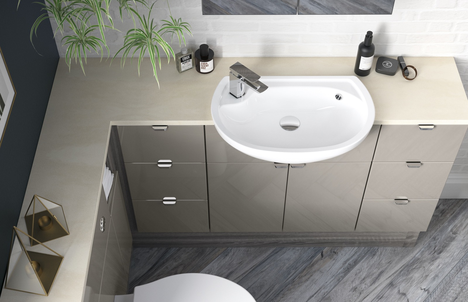 Original Fitted Zara Aragon Flint Gloss and Durham Oak Cameo