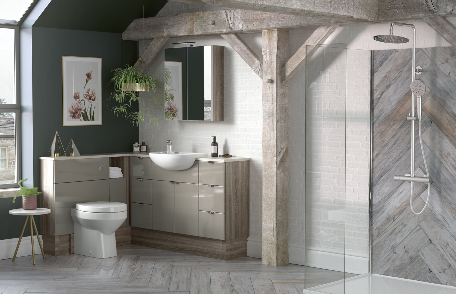 Original Fitted Zara Aragon Flint Gloss and Durham Oak