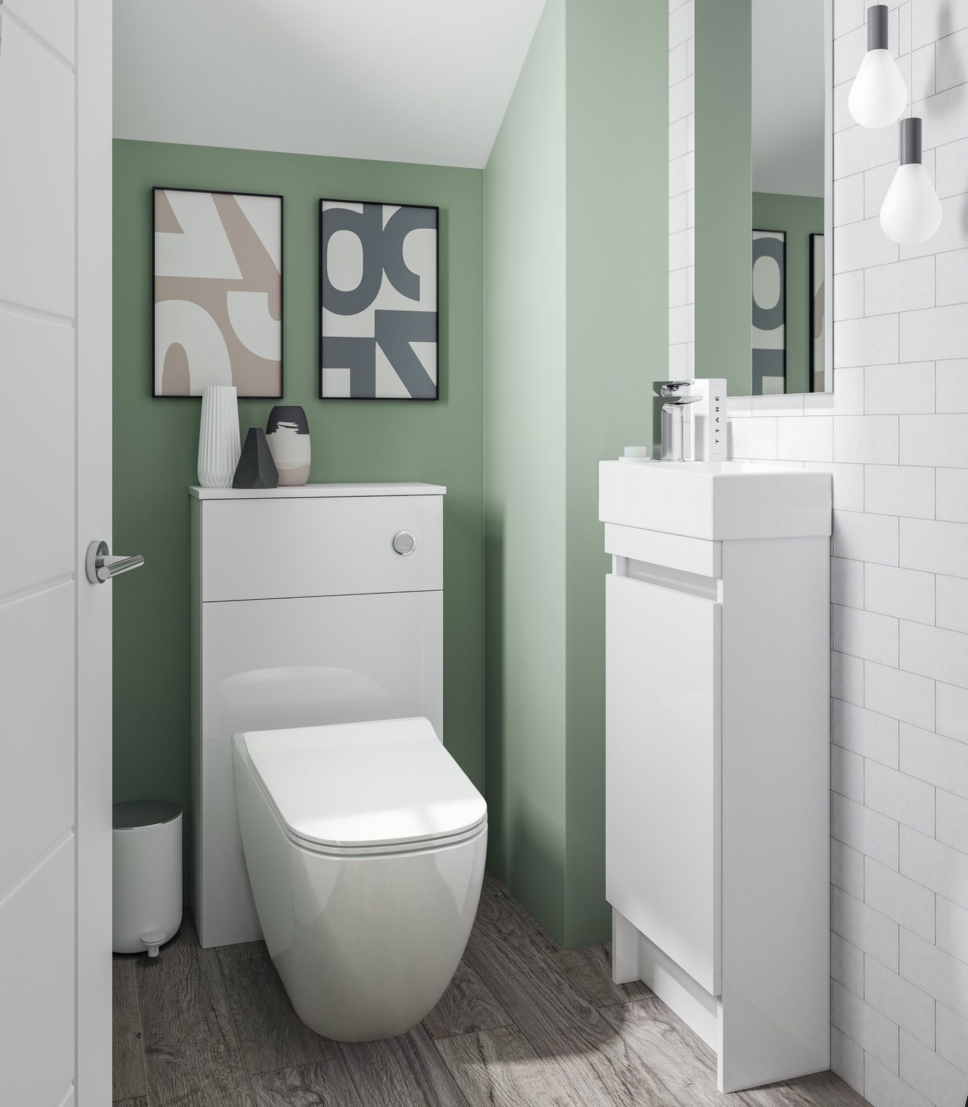 Qube Freestanding White Gloss