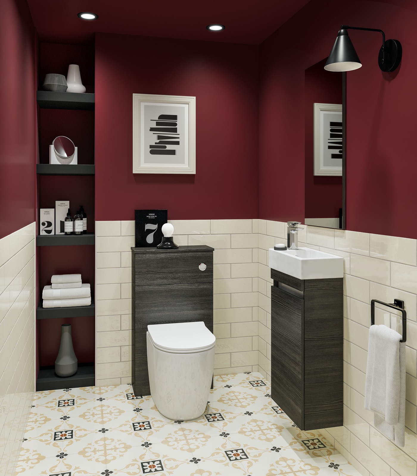 Qube Wall Mounted Black Linear