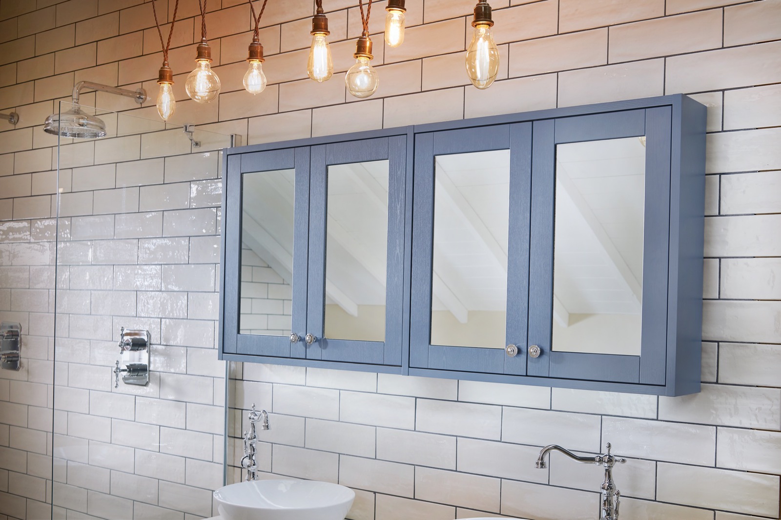 Roseberry Wall Mounted Peacock Blue Cameo